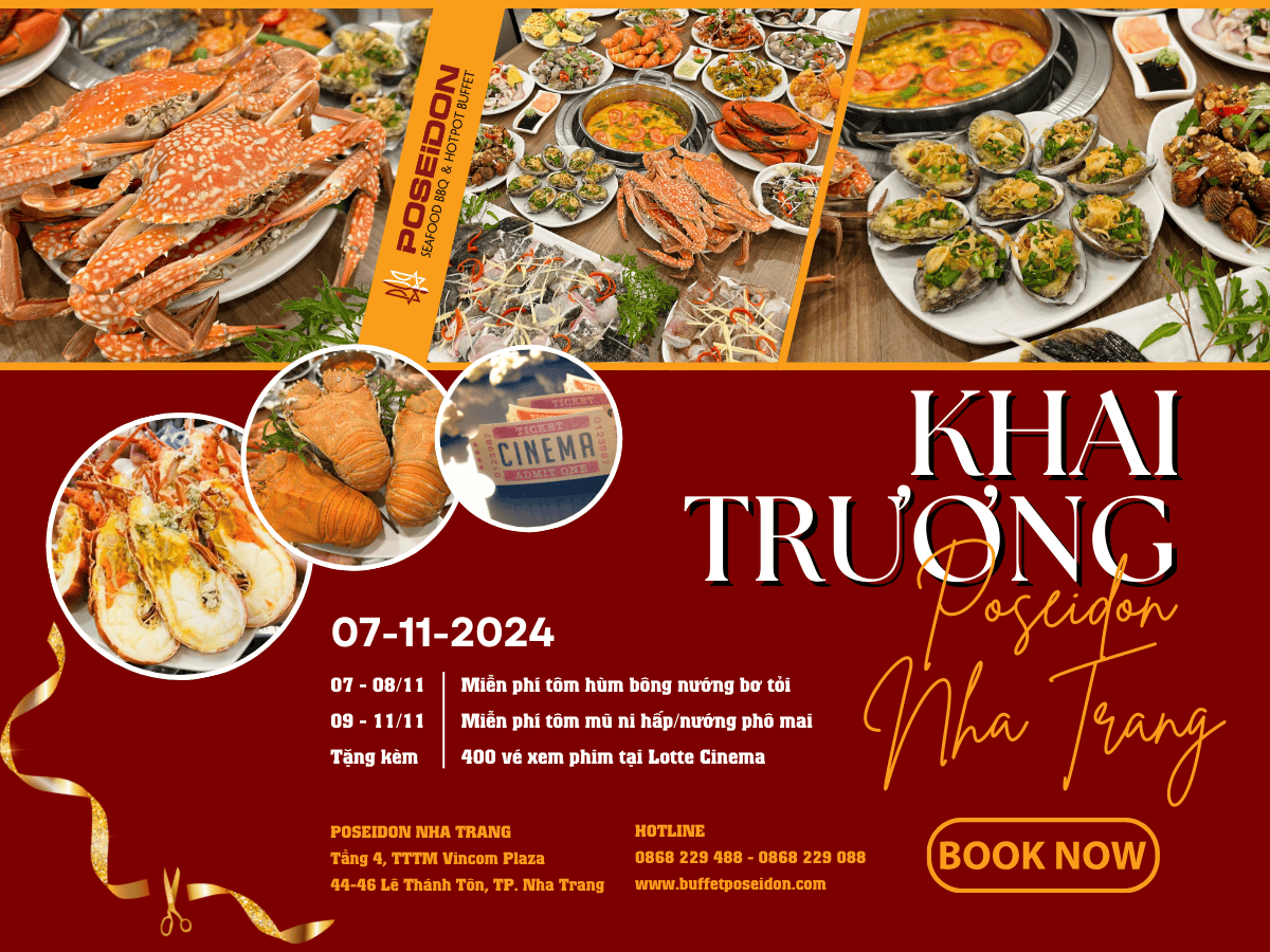 Khai trương Poseidon Nha Trang - Bữa tiệc hải sản đỉnh cao đang đợi bạn!